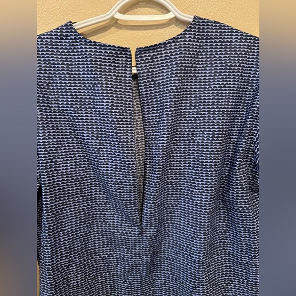 Marimekko Elma Tunic Geometric in Light Blue Long Button Sleeves Size 40/M EUC - Picture 8 of 11